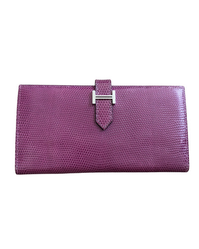 Hermes Bearn Bi-fold Lizard Wallet