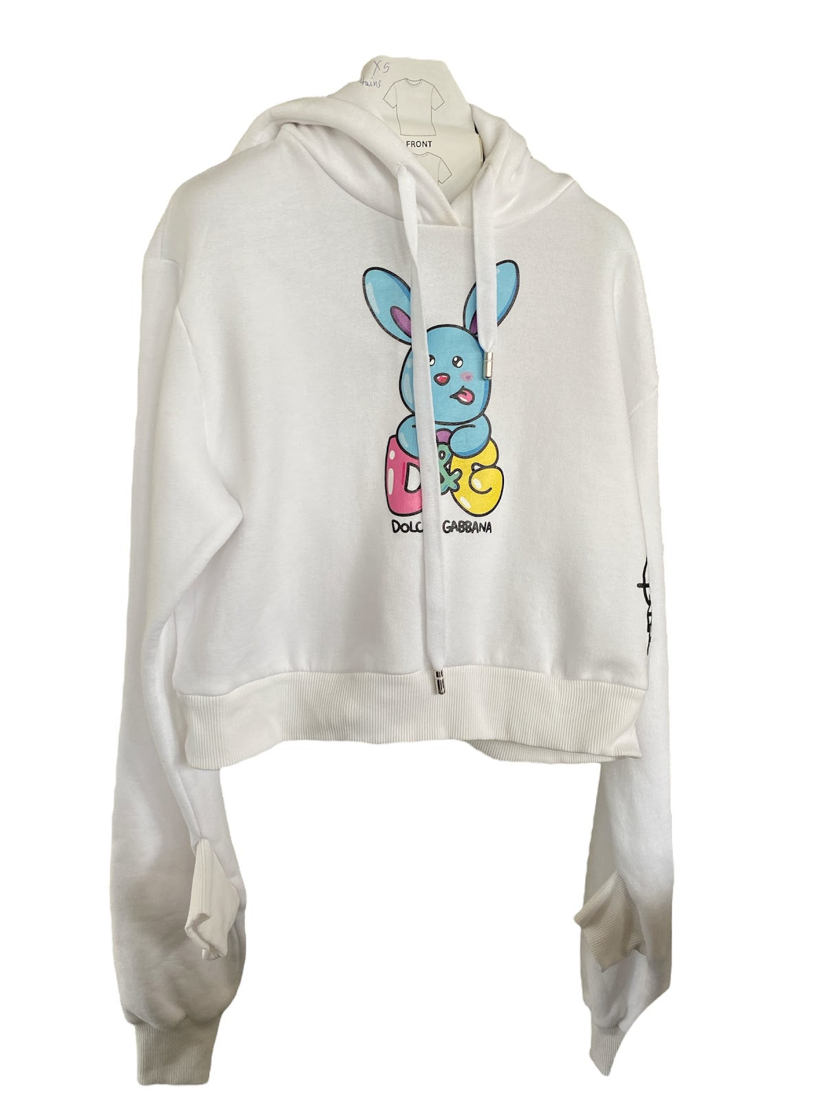 6174B Sweater White Dg Logo Bunny Size: M