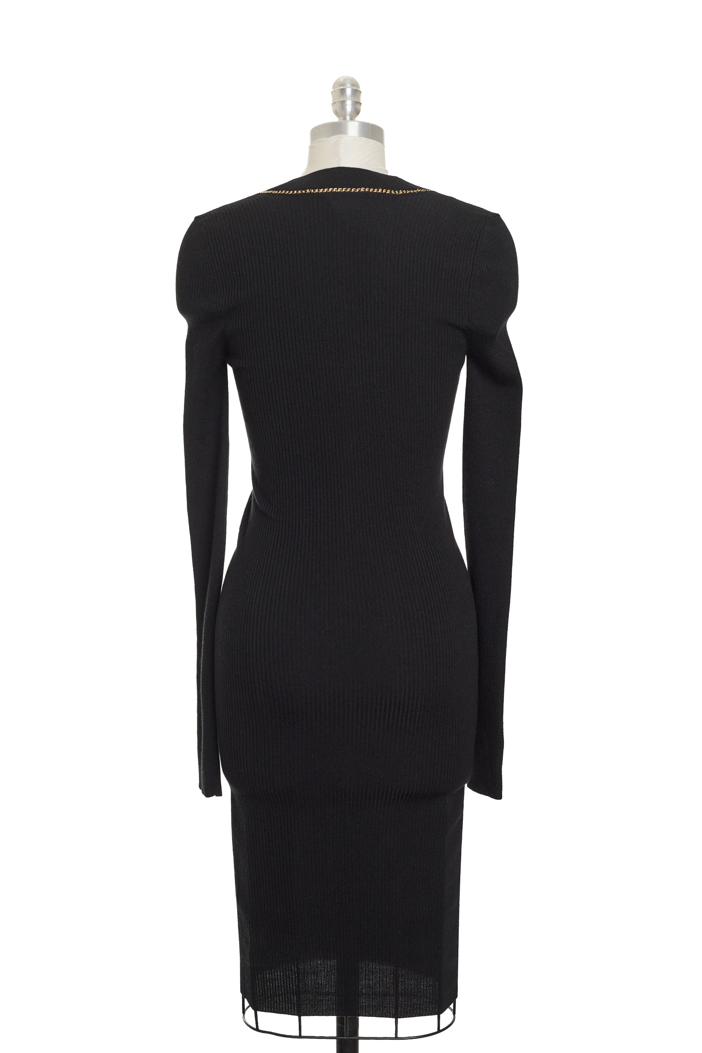 Bottega Veneta Black Cashmere Knit Chain Link Sweater Dress – Anthology of  Style