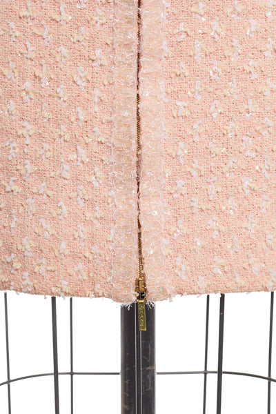 Chanel Vintage 1995 SS Barbie Runway Pink Cropped Tweed Jacket Skirt Suit Set