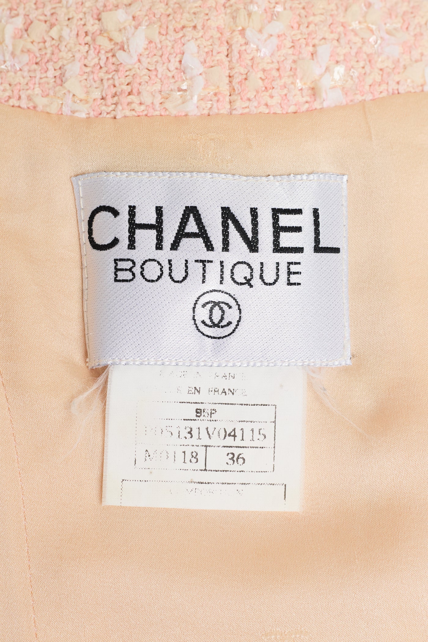 Chanel Vintage 1995 SS Barbie Runway Pink Cropped Tweed Jacket Skirt Suit Set