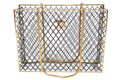 Chanel Vintage RARE Runway Beaded Large Shopping Tote Bag