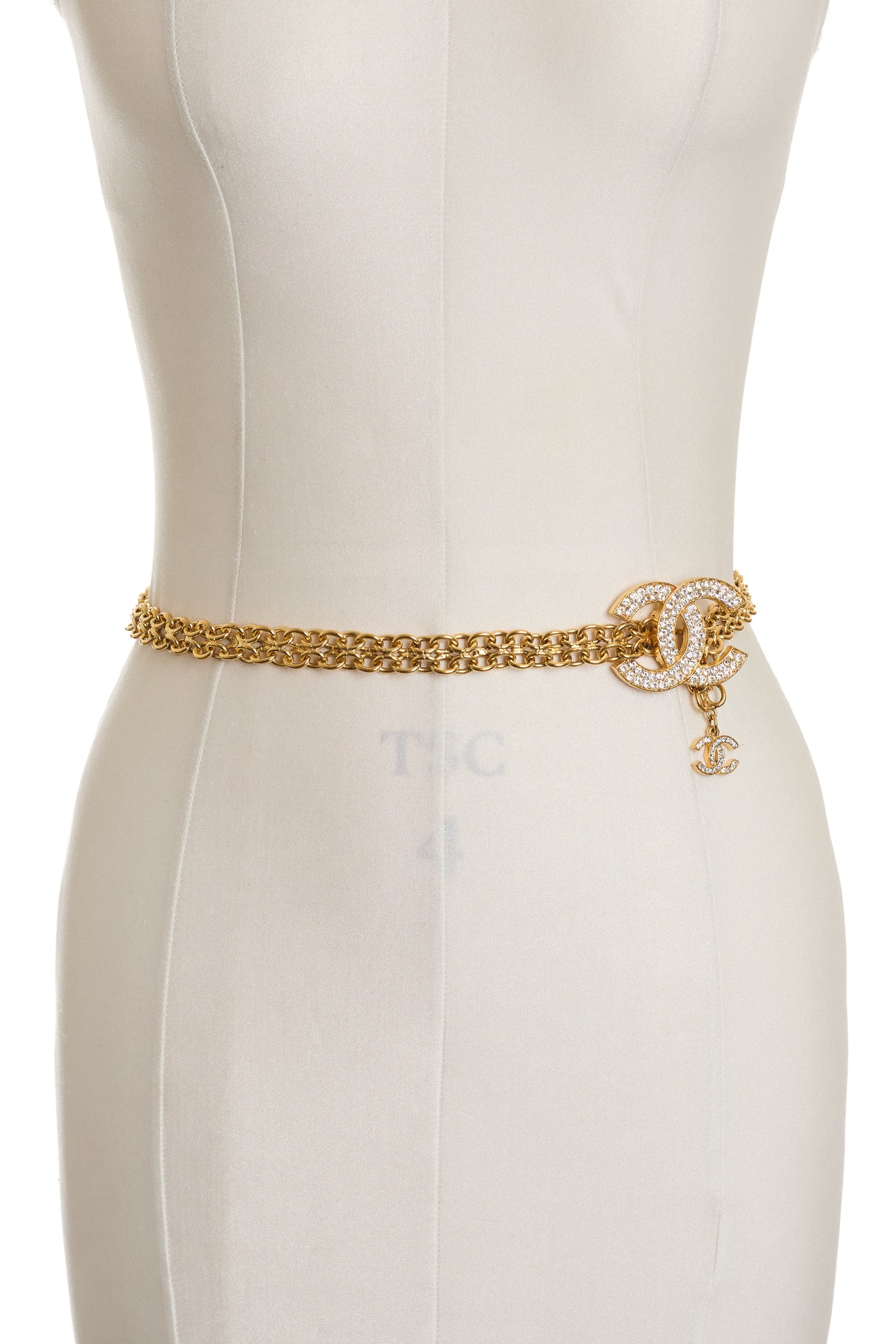 Chanel Rare Vintage Crystal CC Chain Belt 71