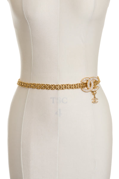 Chanel Rare Vintage Crystal CC Chain Belt 71