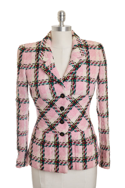 Chanel Vintage 1995 SS Barbie Runway Pink Tweed Jacket