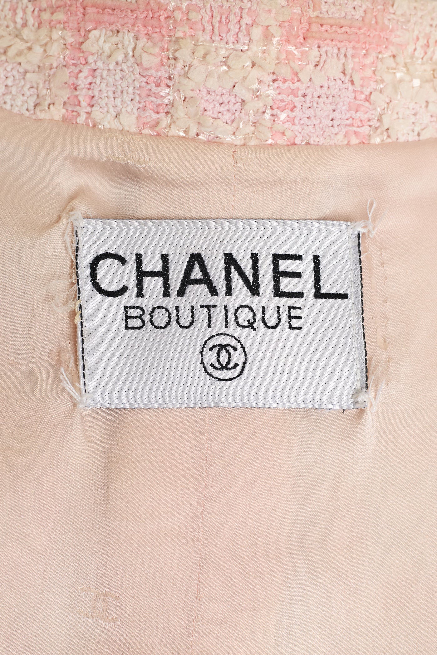 Chanel Rare Vintage 1995 SS Barbie Runway Pink Tweed and Sequin Skirt Suit Set