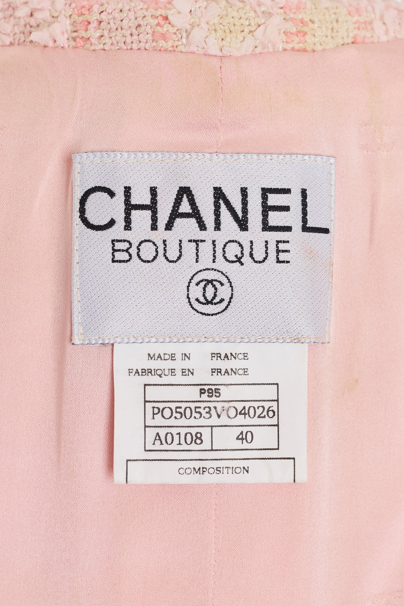 Chanel Vintage 1995 SS Barbie Runway Pink Tweed and Sequin Skirt Suit Set