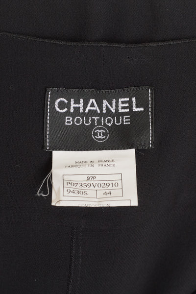 Chanel Vintage Black Silk Dress