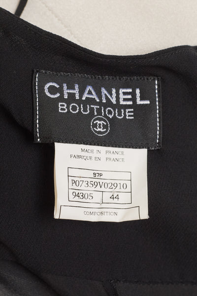 Chanel Vintage Black Silk Dress