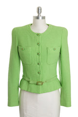 Chanel Vintage 1995 SS Green Boucle Jacket