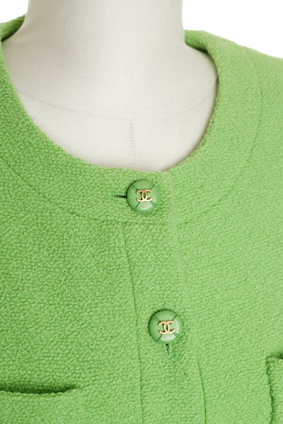 Chanel Vintage 1995 SS Green Boucle Jacket