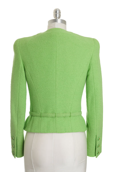 Chanel Vintage 1995 SS Green Boucle Jacket