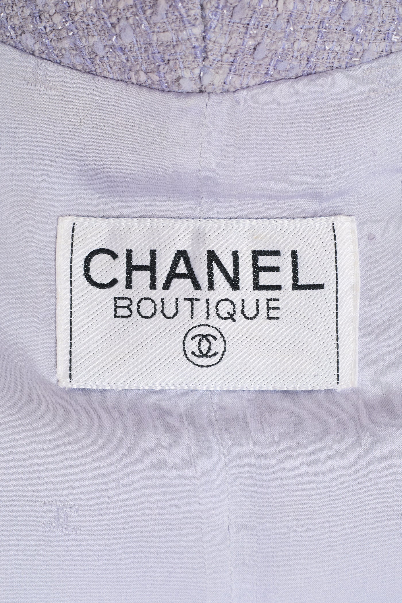 Chanel Rare Vintage 1995 SS Barbie Runway Purple Tweed Skirt Suit Set