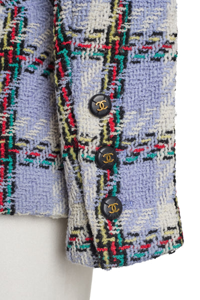 Chanel Vintage 1995 SS Barbie Runway Periwinkle Tweed Jacket