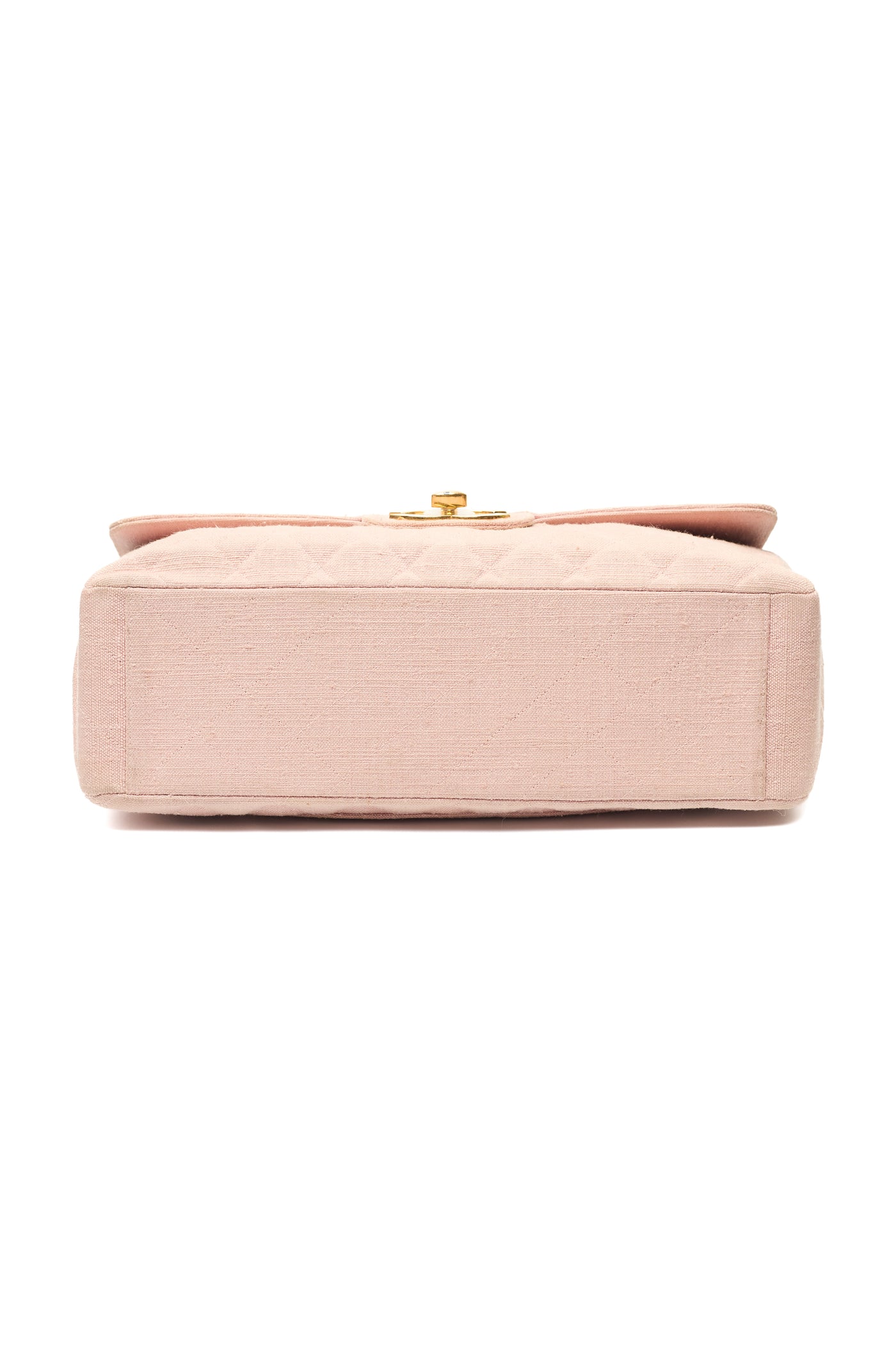 Chanel Vintage Rare Pink Linen Maxi Single Flap