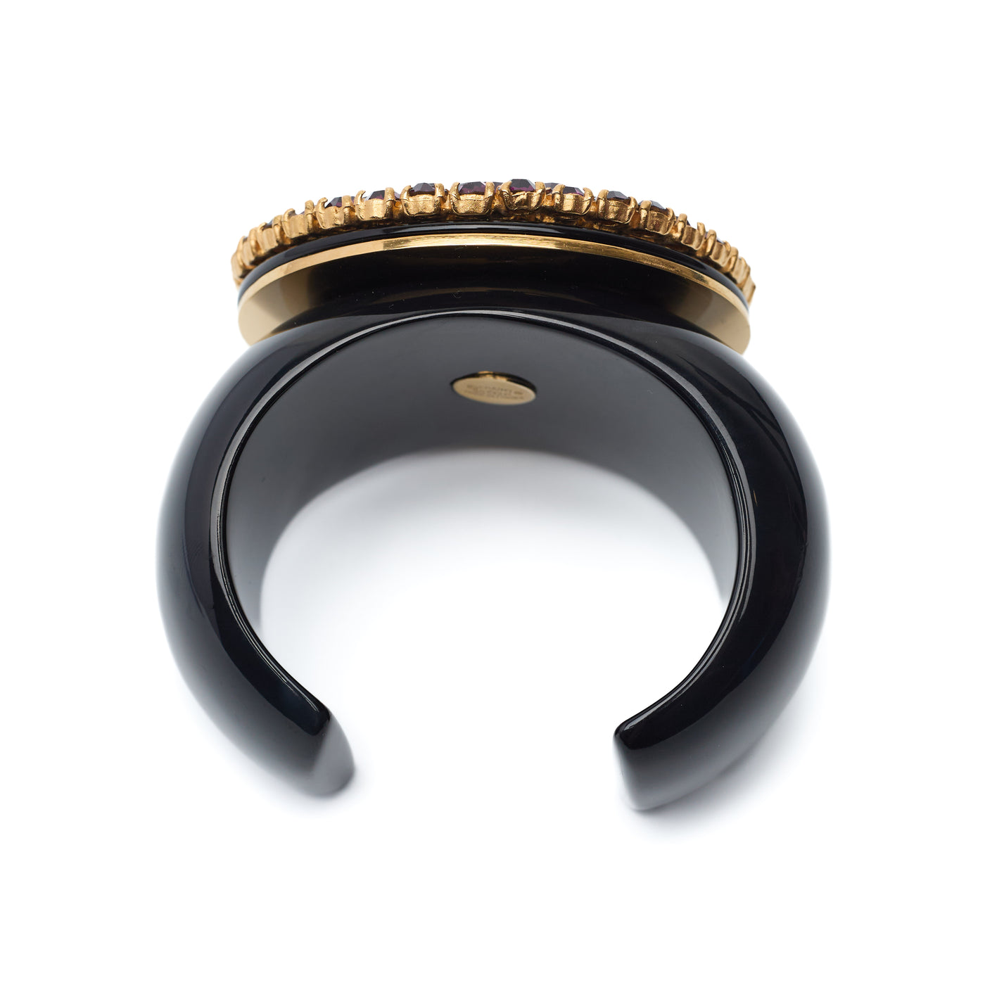 Chanel Vintage 1995 SS Runway Purple Crystal CC Bangle