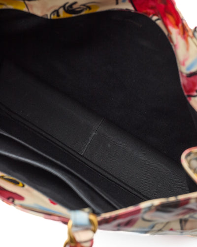 Chanel Vintage 1995 SS Barbie Runway Print CC Tote