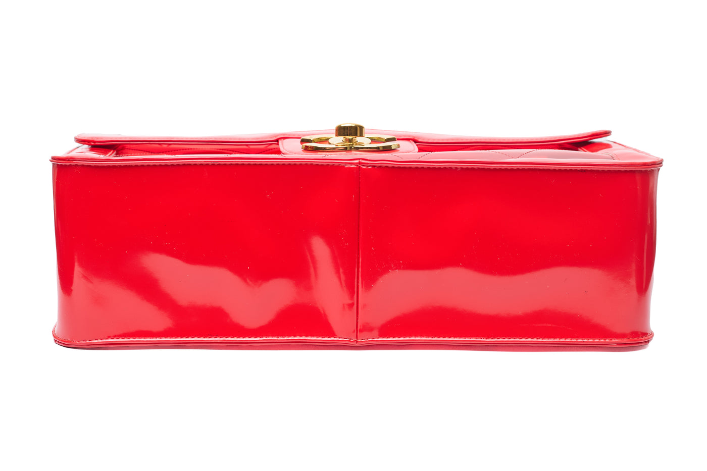 Chanel Vintage 1995 SS Barbie Runway Red PVC and Patent Leather Maxi