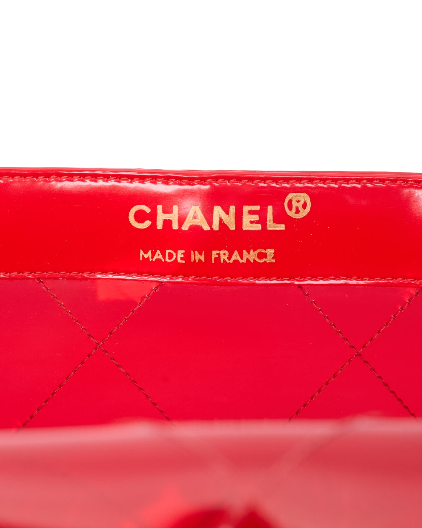 Chanel Vintage 1995 SS Barbie Runway Red PVC and Patent Leather Maxi