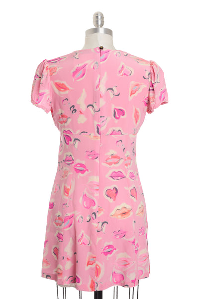 Chanel Vintage 1995 Runway Lips Print Dress