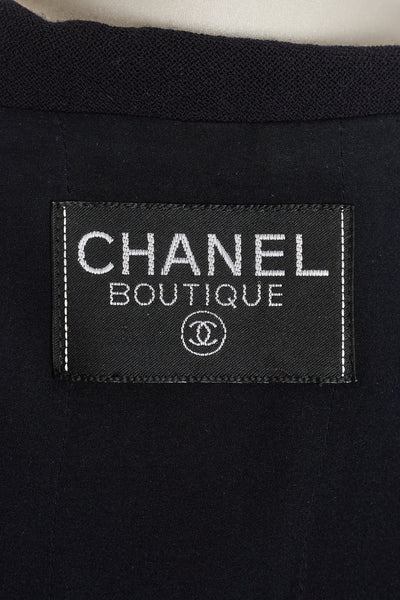 Chanel Vintage 1995 SS Runway Navy Blue Cropped Blazer