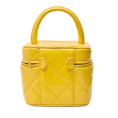 Chanel Vintage 1995 SS Barbie Runway Yellow Patent Leather Vanity