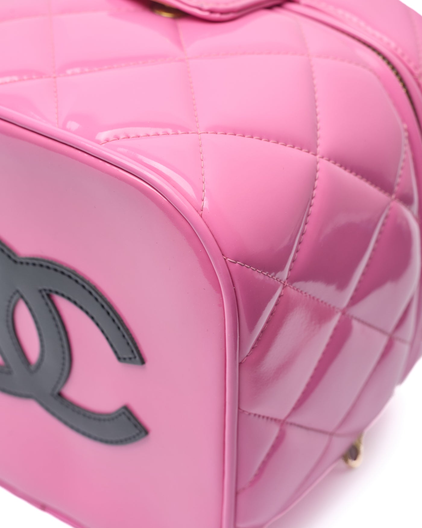 Chanel Vintage 1995 SS Barbie Runway Pink Patent Leather Vanity