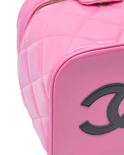 Chanel Vintage 1995 SS Barbie Runway Pink Patent Leather Vanity