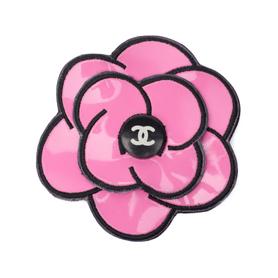Chanel Vintage 1995 SS Runway Pink Camellia CC Brooch