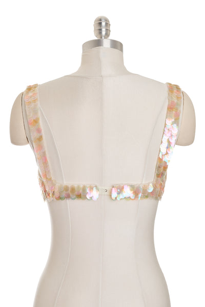 Chanel Ultra Rare Vintage 1995 SS Barbie Runway Sequin Bra