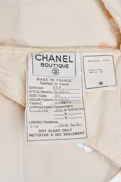 Chanel Ultra Rare Vintage 1995 SS Barbie Runway Sequin Bra