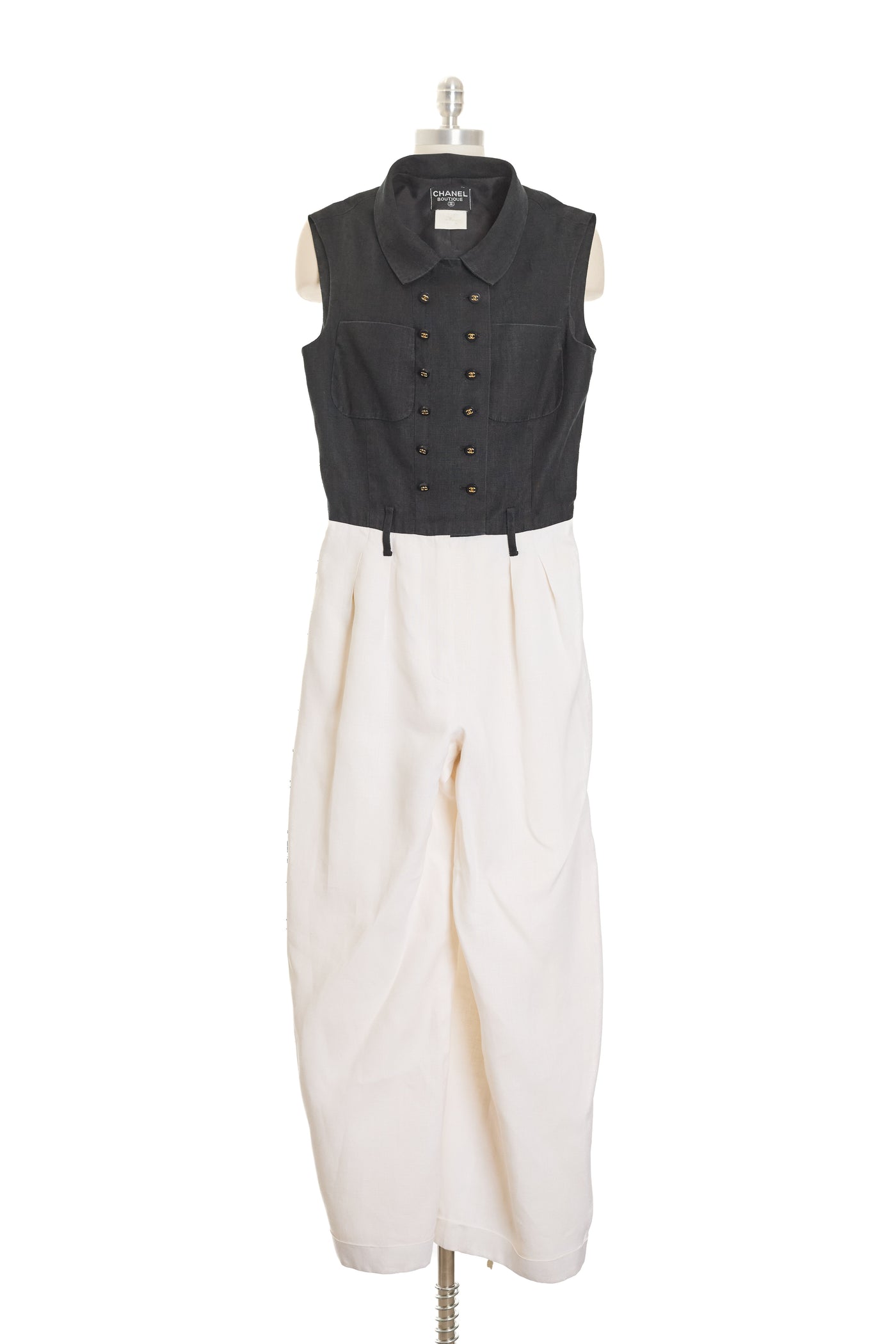 Chanel Rare Vintage 1995 SS Runway Linen Jumpsuit