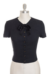 Chanel Vintage Ribbon Crop Top