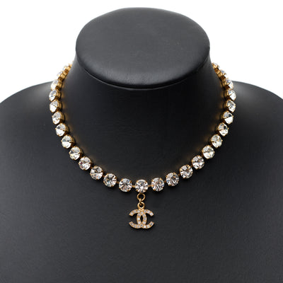 Chanel Vintage 1995 SS Runway Crystal CC Choker