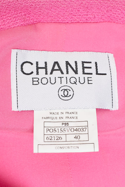 Chanel Rare Vintage 1995 SS Barbie Runway Pink Tweed Cropped Top
