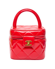 Chanel Vintage 1995 SS Runway Documented Red Patent Leather Vanity