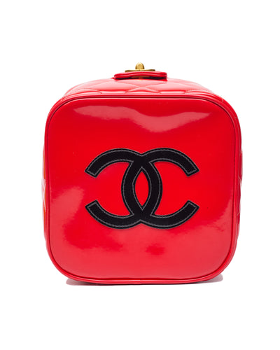 Chanel Vintage 1995 SS Runway Documented Red Patent Leather Vanity