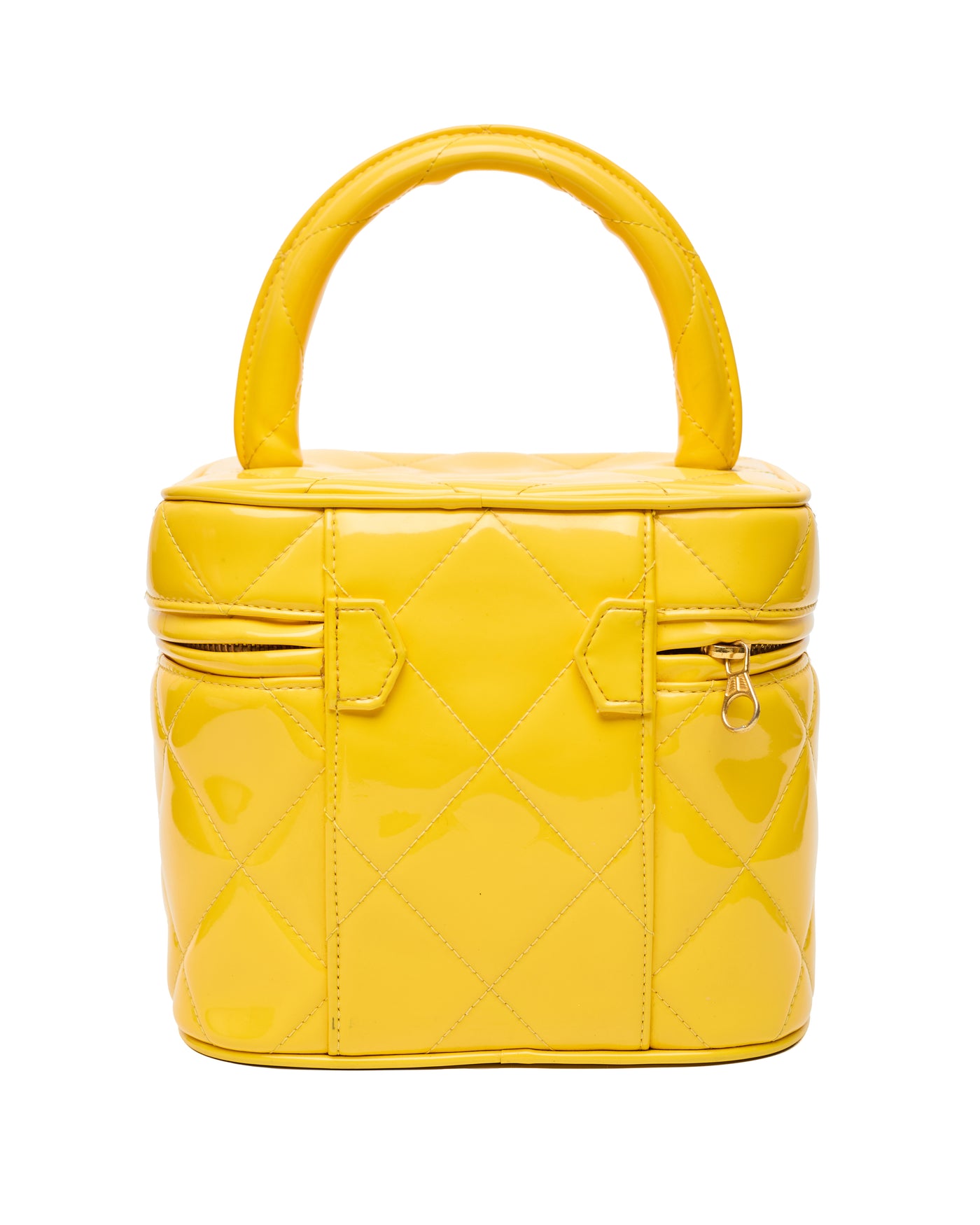 Chanel Vintage 1995 SS Barbie Runway Yellow Patent Leather Vanity