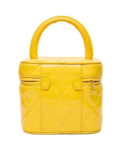 Chanel Vintage 1995 SS Barbie Runway Yellow Patent Leather Vanity
