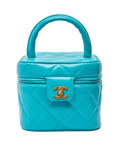 Chanel Vintage 1995 SS Runway Pastel Blue Vanity
