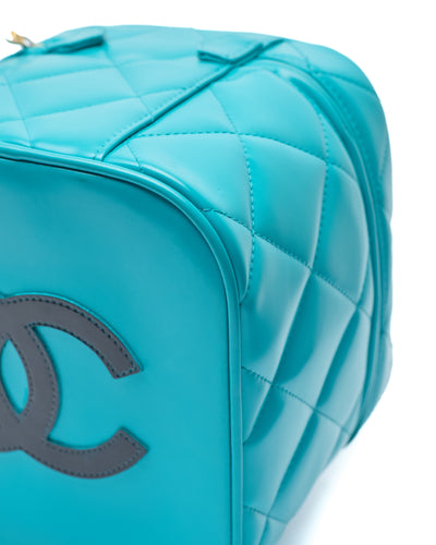 Chanel Vintage 1995 SS Runway Pastel Blue Vanity