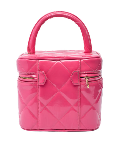 Chanel Vintage 1995 SS Barbie Runway Fuschia Patent Leather Vanity