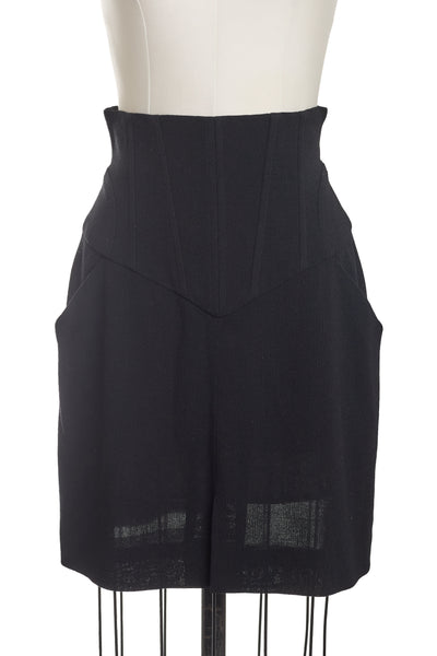 Chanel Vintage 1995 SS Barbie Runway Black Corset Skirt