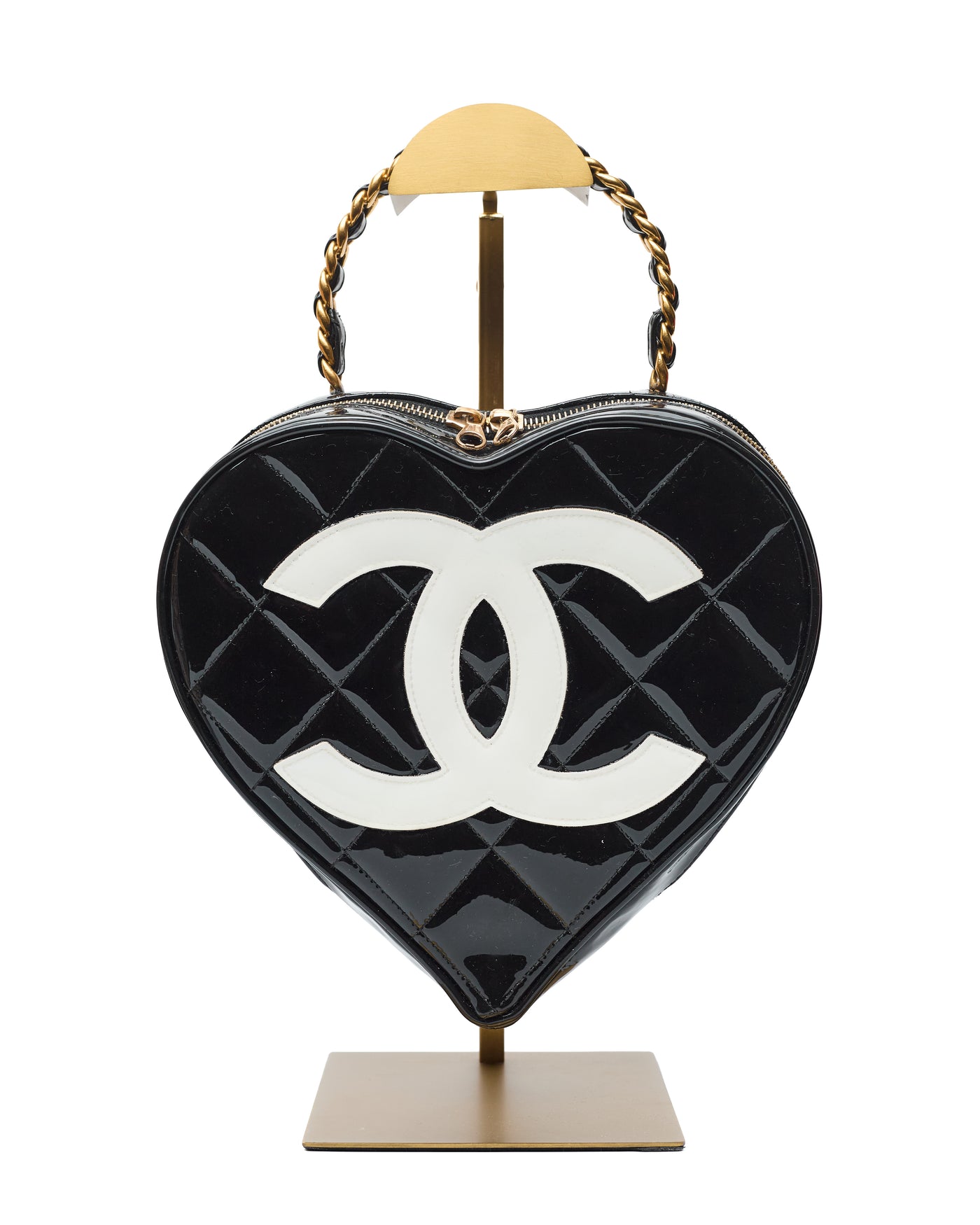 Chanel Vintage 1995 SS Runway Black Heart Bag