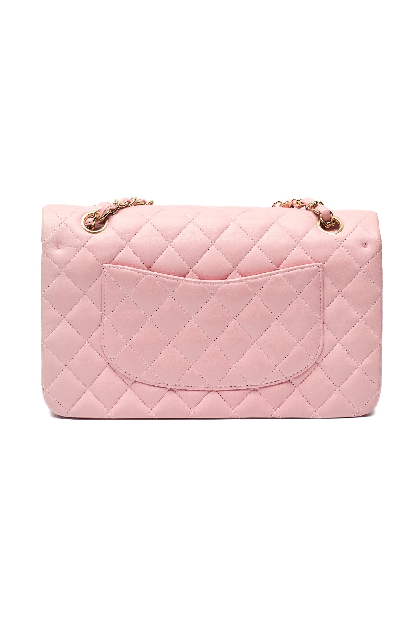 Chanel Rare Vintage Sakura Pink Lambskin Medium Classic Double Flap