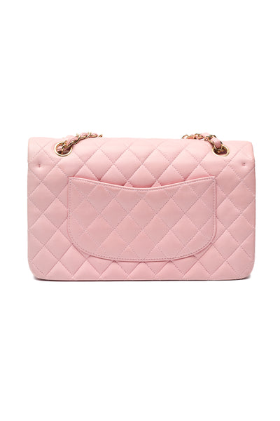 Chanel Rare Vintage Sakura Pink Lambskin Medium Classic Double Flap