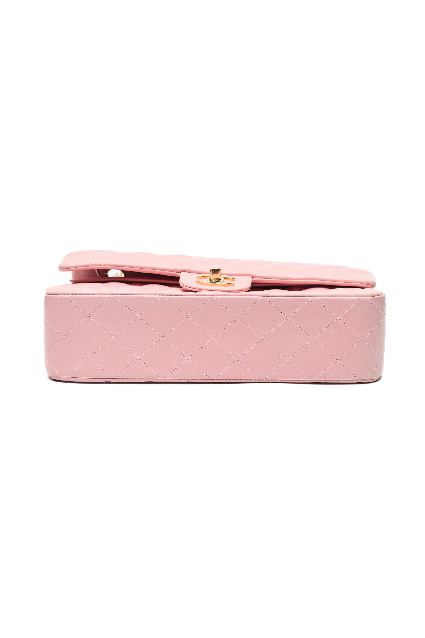 Chanel Rare Vintage Sakura Pink Lambskin Medium Classic Double Flap