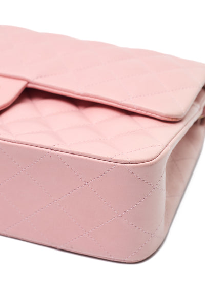 Chanel Rare Vintage Sakura Pink Lambskin Medium Classic Double Flap