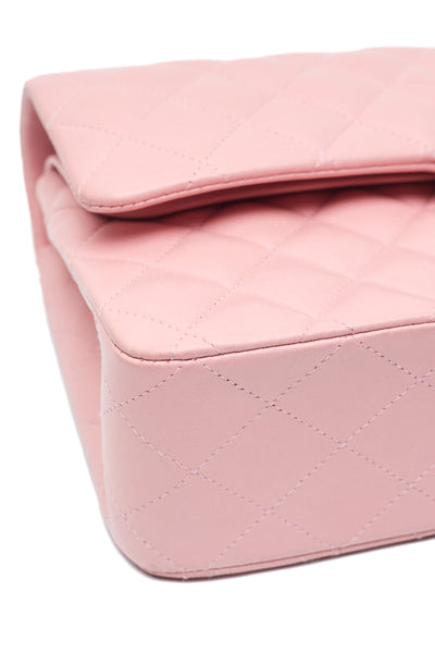 Chanel Rare Vintage Sakura Pink Lambskin Medium Classic Double Flap