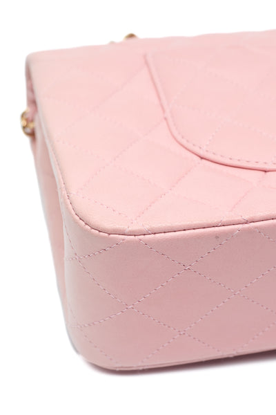 Chanel Rare Vintage Sakura Pink Lambskin Medium Classic Double Flap